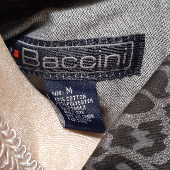 Baccini Grey Animal Zebra Print Jacket - Size Medium - Picture 4 of 4